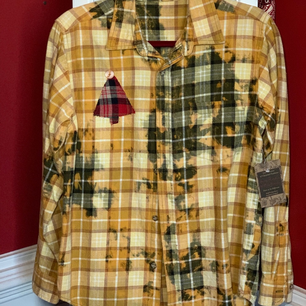 Women’s Upcycled Dyed Flannel Gypsy Hippie Ooak